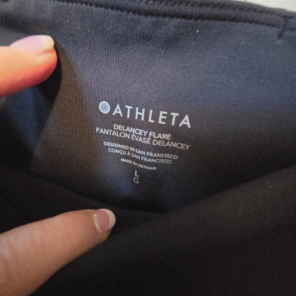Athleta NWT Delancey Flare Pants Women's LG Black #986044 Work Office Stretch - Picture 4 of 12